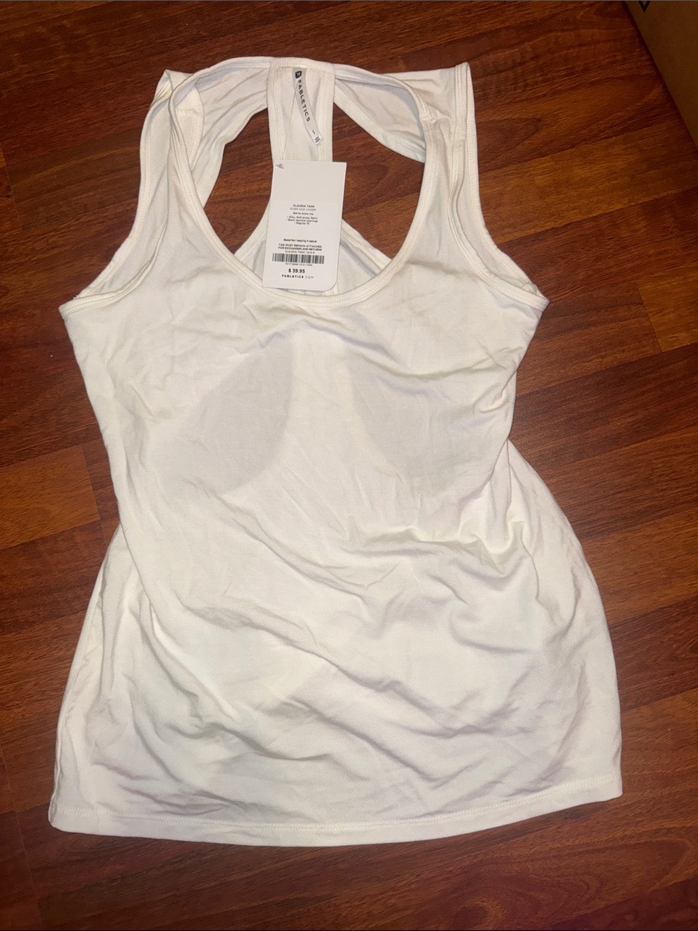 Fabletics White Racerback Tank